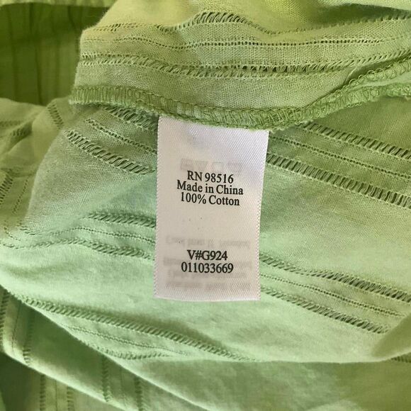 Coldwater Creek Women's Size 1X Plus Pale Green Shirt Sleeve Button Down Top - Picture 11 of 12
